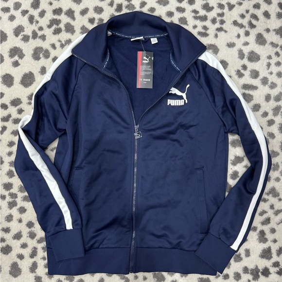 Men’s Puma Track Jacket T7 - Size Medium - Navy - Picture 5 of 7